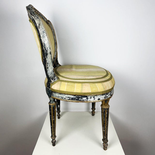 Rococo Venetian Polychrome Wood Side Chair For Sale - Image 3 of 11