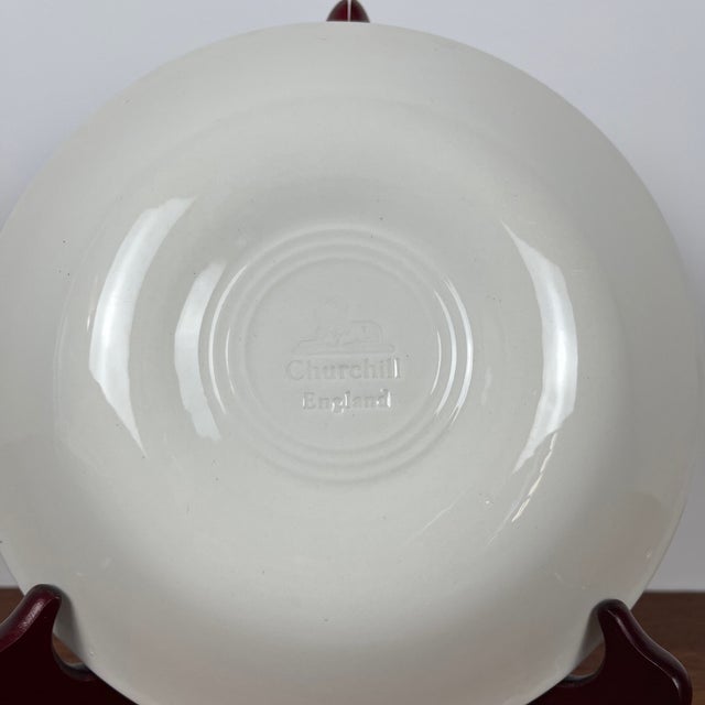 Ceramic Soup Plates with Flower Pattern from Churchill England, 1970, Set of 6 For Sale - Image 7 of 9