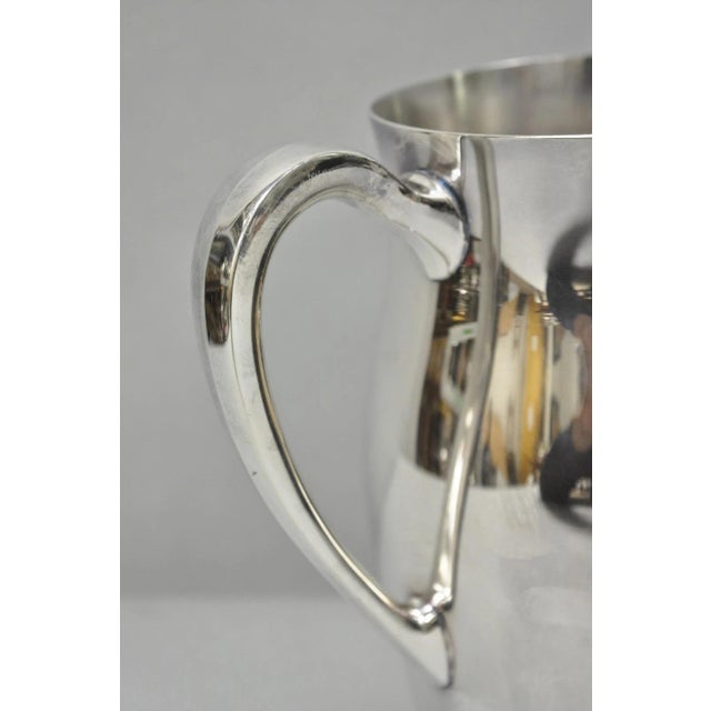 Metal Vintage Bristol Silverplate by Poole B54 Silver Plated Bulbous Water Pitcher For Sale - Image 7 of 9