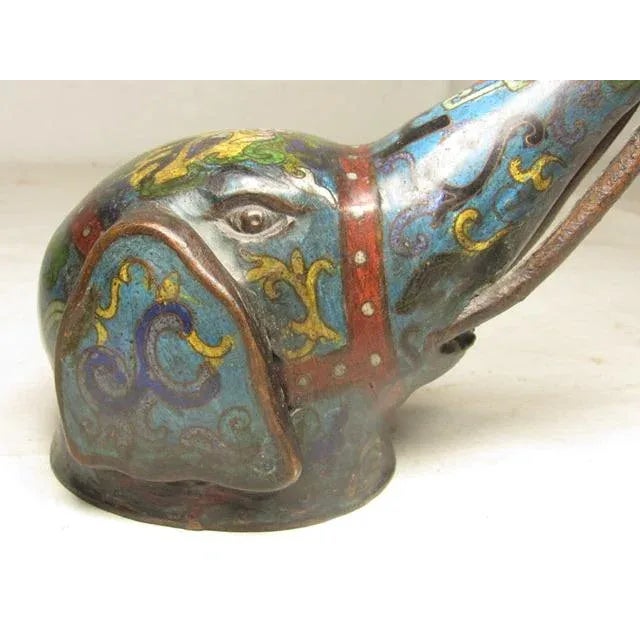 Antique Chinese Cloisonné Elephant For Sale - Image 12 of 12