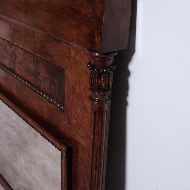 Antique Walnut Fireplace Mirror, 1800s For Sale - Image 13 of 18