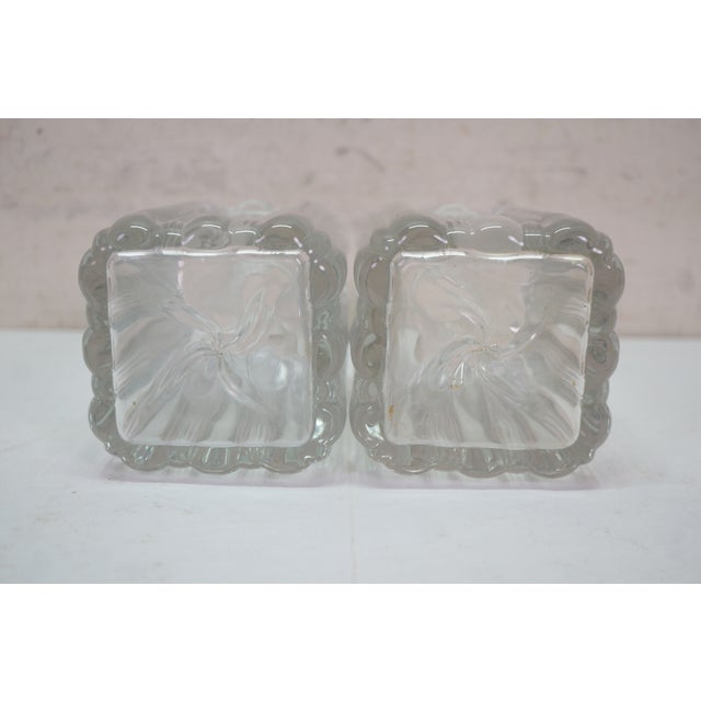 2 Fostoria Sunray Blown Glass Scotch Rye Liquor Decanter Bottles 9" For Sale - Image 10 of 18
