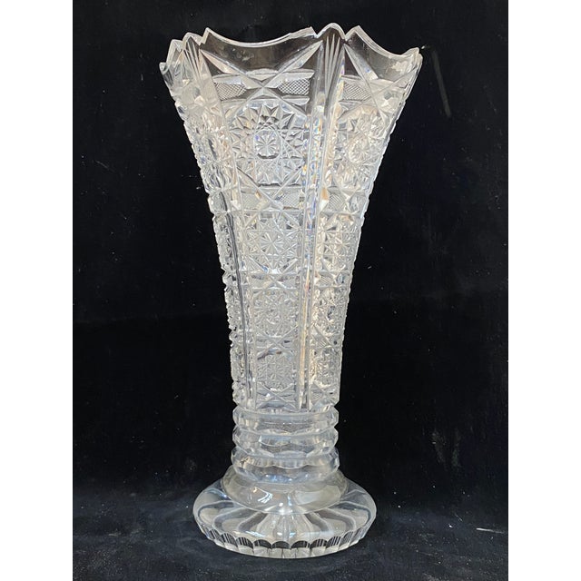 Modern Regency Crystal Vase, 1960s For Sale - Image 9 of 9