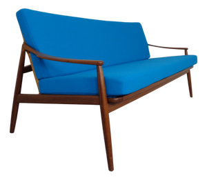 Upholstered Teak Sofa by Hartmut Lohmeyer for Wilkhahn, 1960s