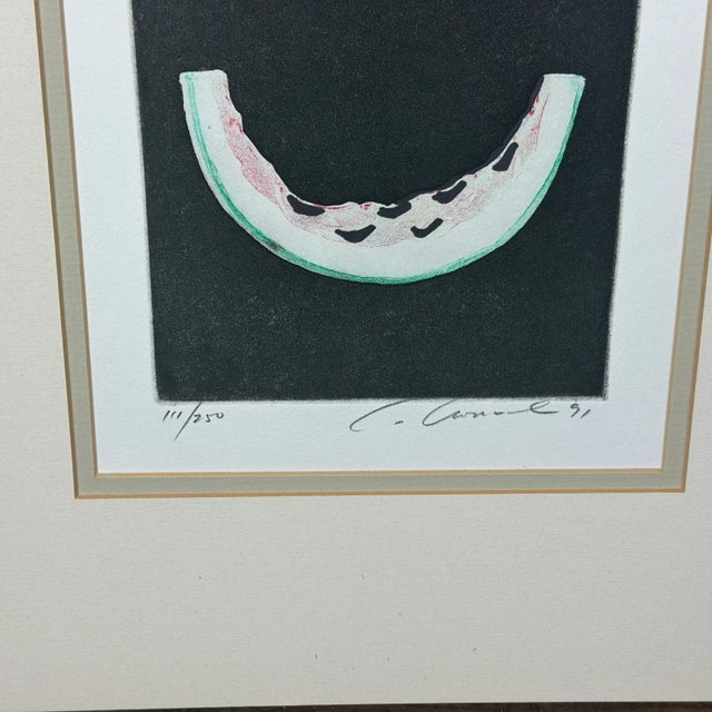 Vintage Signed Watermelon Print For Sale - Image 4 of 10