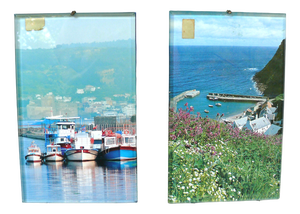 Large Art Nouveau Pictures Frames With Original Faceted Glass Frames, Germany, 1890, Set of 2