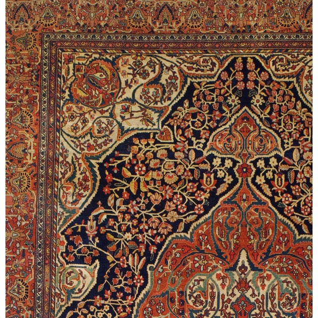 Persian Antique Persian Farahan Sarouk Rug 8’10” X 12’5” For Sale - Image 3 of 6