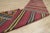 1960s Traditional Ethnic Natural Wool Red Striped Kilim Runner Rug For Sale In Sacramento - Image 6 of 13