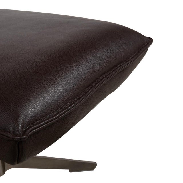 Brown Leather Fenja Stool from Koinor For Sale - Image 4 of 13