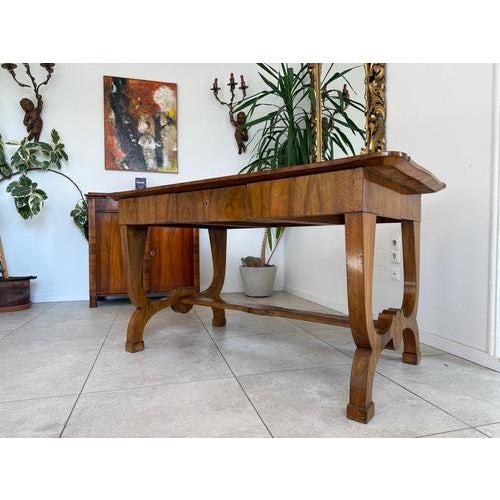 Biedermeier Desk in Walnut For Sale - Image 3 of 14