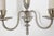 Neoclassical Louis XVI Regency Style 2-Light Wall Lights in Silver, Italy, 1980s, Set of 3 For Sale - Image 6 of 8