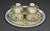 Chinoiserie Vintage Jingdezhen Mun Shou Longevity Tea Serving Set With Tray and 4 Cups For Sale - Image 3 of 12