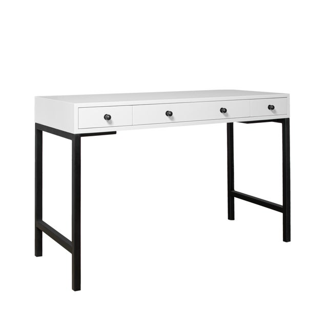 White Maple Writing Desk - White For Sale - Image 8 of 8