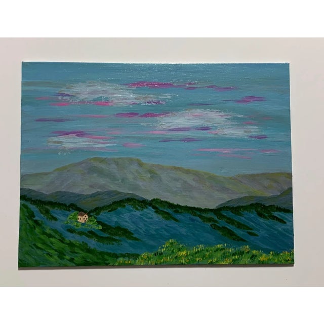 "Home in the Hills" Contemporary Original Landscape Painting by Deb Bossert For Sale - Image 4 of 7
