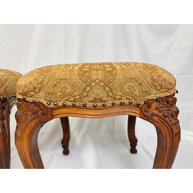 Pair of Wooden Footstools or Ottomans For Sale In New York - Image 6 of 12