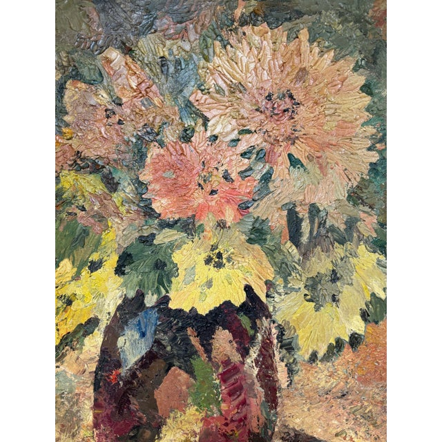 Abstract Vintage Modern Cubist Abstract Still Life Oil Painting For Sale - Image 3 of 8