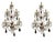Large Florentine Tole Crystal Sconces, 1950s, Set of 2 For Sale - Image 17 of 17
