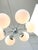 Italian Space Age Sputnik Chrome and Opaline Chandelier, 1970s For Sale - Image 4 of 18