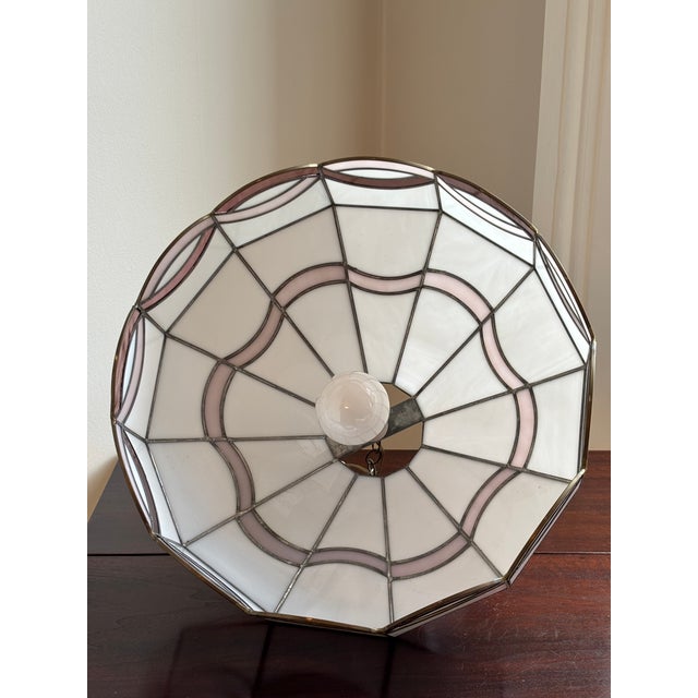 1970s Revival Slag Glass Pendant Light For Sale - Image 15 of 18