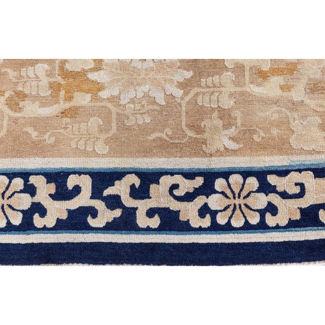 Chinese Doris Leslie Blau Antique 19th-Century Chinese Botanic Rug For Sale - Image 3 of 9