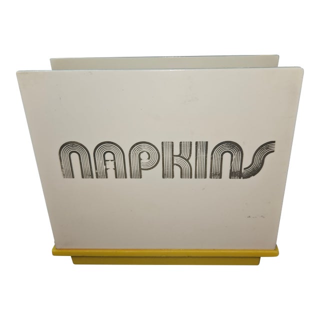Retro MCM 1970s Plastic Napkin Holder For Sale