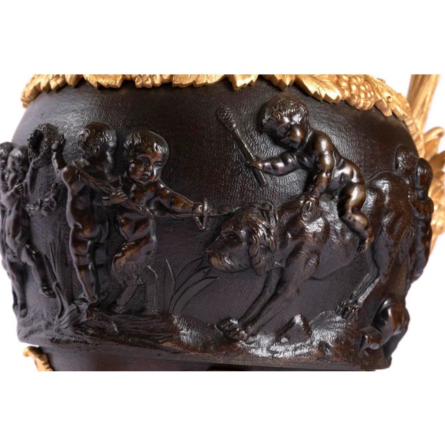 Antique Patinated Bronze Ewers, Set of 2 For Sale - Image 12 of 15