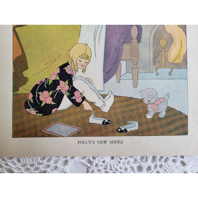 A beautiful children's print taken from a vintage book. 'Polly's New Shoes' is illustrated by Ruth Eger and measures...