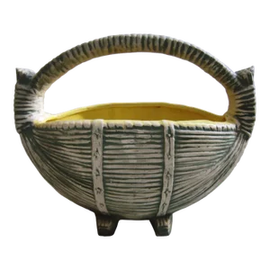 Vintage McCoy Pottery Basket Planter