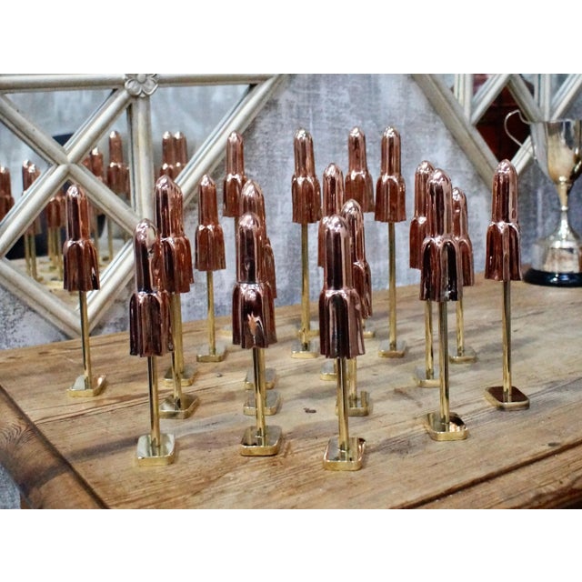 Metal Vintage Cast Copper and Brass Rockets from Walls, Set of 10 For Sale - Image 7 of 8