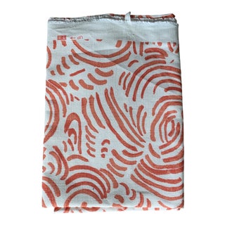 Ferrick Mason Coral Zen Garden Linen Fabric- 1 Yard For Sale