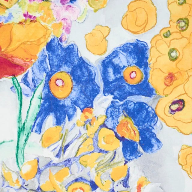 Contemporary Schumacher Frank's Garden Wallpaper in Primary For Sale - Image 3 of 4