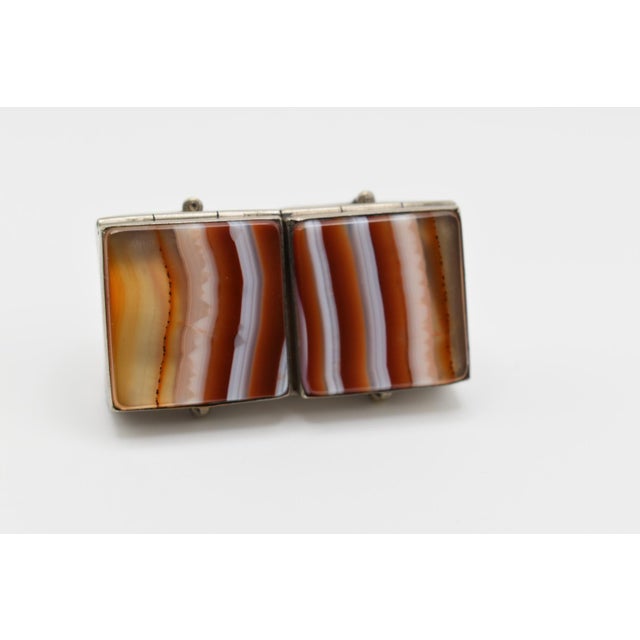 Agate and Silver Pill Box With Four (4) Compartments For Sale In Wichita - Image 6 of 9