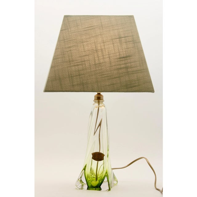 Crystal Table Lamp from Val Saint Lambert, 1953 For Sale - Image 3 of 8