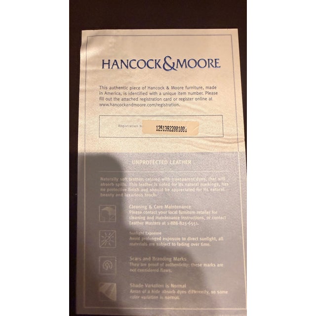 Late 20th Century Hancock & Moore Caramel Leather Sofa With Nailhead Trim – Rolled Arm, Usa, 90” For Sale - Image 14 of 14