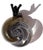Glass Murano Vetreria Venier Label Gold Silver Flecks Black Italian Art Glass Snail Paperweight Figurine For Sale - Image 7 of 10