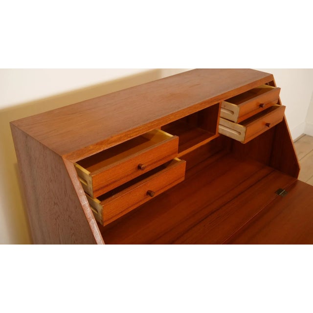 Wood Vintage Secretaire in Teak, 1960s For Sale - Image 7 of 12