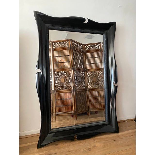 Large Postmodern 1980s Style Lacquered Floor Mirror Chairish