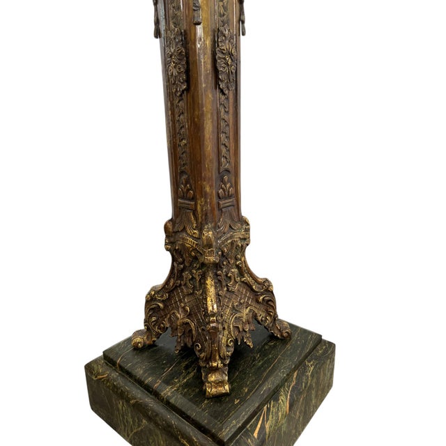 Italian Renaissance Revival Bronze Pedestal For Sale - Image 10 of 12