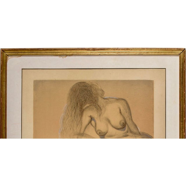 Glass Salvador Dalí­, 1970s, Glass & Paper & Walnut, framed For Sale - Image 7 of 8