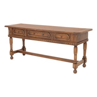Italian Baroque Style Walnut Library Table For Sale