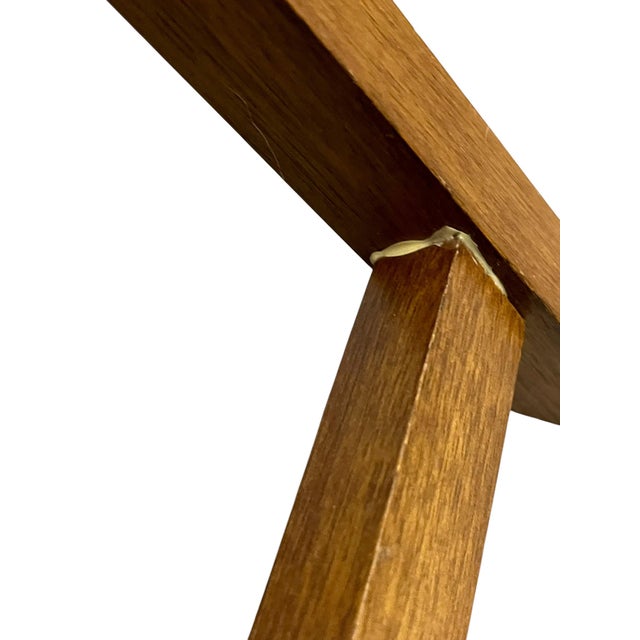 Vintage English Style Campaign Folding Tray Tables, Pair – Brass Gallery Tray on Folding Wooden Stands For Sale - Image 6 of 18