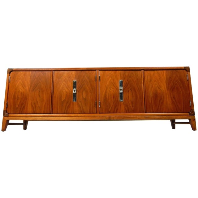 Mid 20th Century Mid Century Modern John Keal for Brown-Saltman Low Credenza Cabinet For Sale - Image 5 of 8