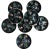 French Extremely Rare Set of 8 Henriot Quimper Black Faïence Oyster Plates, Hand-Painted Shell Motif, France c.1950s For Sale - Image 3 of 13