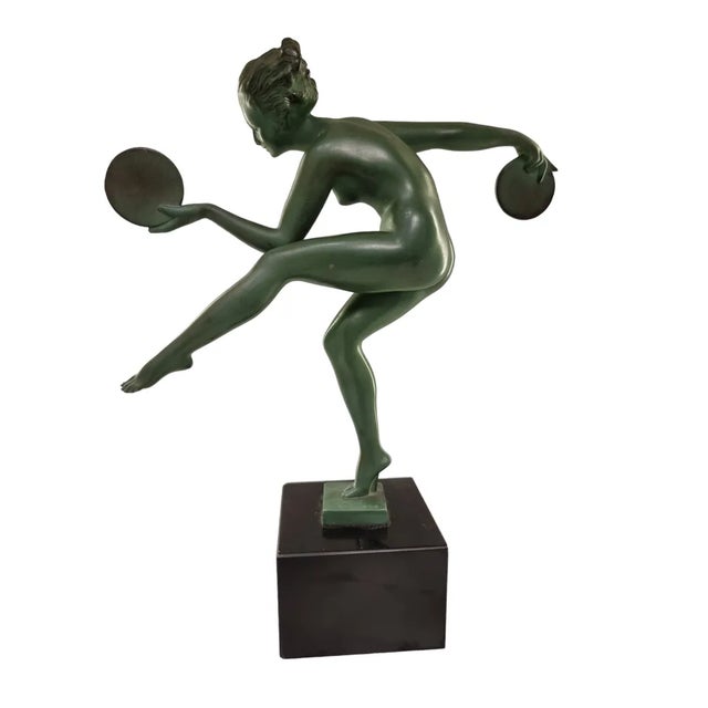 Art Deco Danseuse Paienne Figurine by Derenne for Max Le Verrier, France, 1920s For Sale - Image 6 of 9