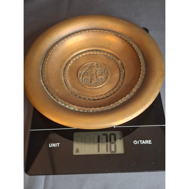 Rare 1948 Transition Copper Plate Tzfat Canaan Workshop Palestine & Israel Marks For Sale - Image 15 of 15