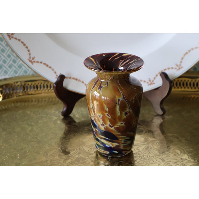 Joel O’Dorisio for Lost Angel Signed Handblown Studio Art Glass Vase For Sale - Image 15 of 15