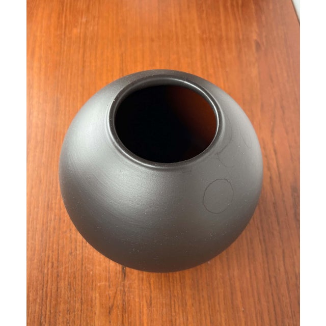 Mid-Century Modern German Wormser Terra-Sigillata Pottery Ball Vase, 1960s For Sale - Image 5 of 12