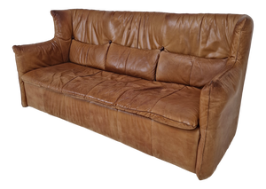 High Back Sofa in Cognac Leather by Gerard Van Den Berg for Montis, 1980s
