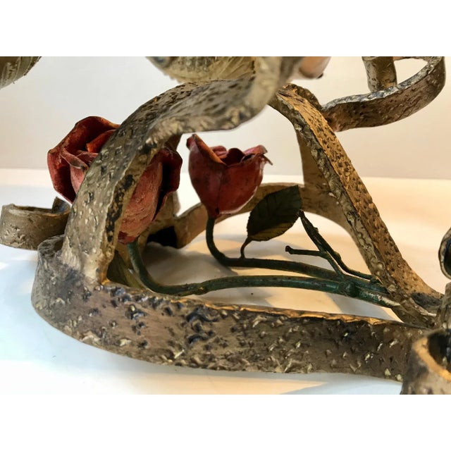 French Wrought Iron Sconce, 1920s For Sale - Image 3 of 9