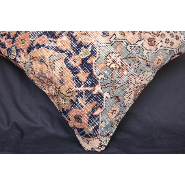 Textile Handwoven Turkish Throw Rug Pillow Cushion Cover -20'' X 20'' For Sale - Image 7 of 10